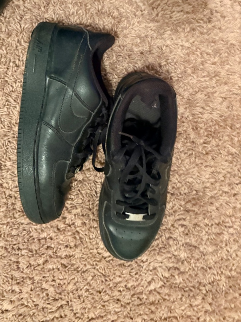 Classic black Nike Air Force 1 sneakers